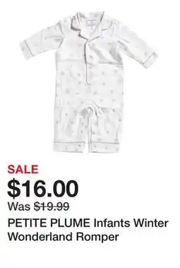 Marshalls PETITE PLUME Infants Winter Wonderland Romper offer