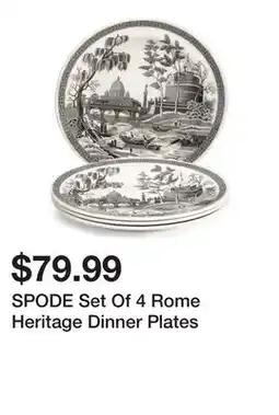 Marshalls SPODE Set Of 4 Rome Heritage Dinner Plates offer