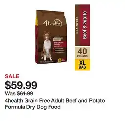 Tractor Supply Company 4health Grain Free Adult Beef and Potato Formula Dry Dog Food offer