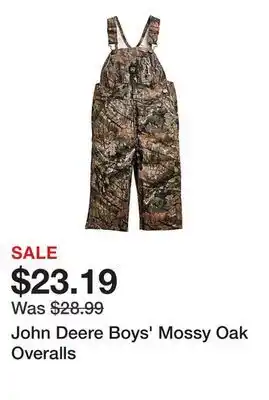 Tractor Supply Company John Deere Boys' Mossy Oak Overalls offer