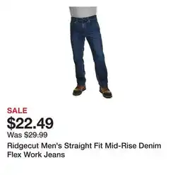 Tractor Supply Company Ridgecut Men's Straight Fit Mid-Rise Denim Flex Work Jeans offer