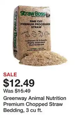 Tractor Supply Company Greenway Animal Nutrition Premium Chopped Straw Bedding, 3 cu ft offer