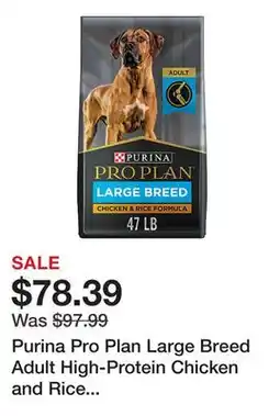 Tractor Supply Company Purina Pro Plan Large Breed Adult High-Protein Chicken and Rice Formula Dry Dog Food offer