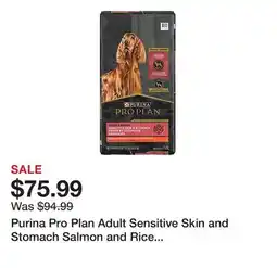 Tractor Supply Company Purina Pro Plan Adult Sensitive Skin and Stomach Salmon and Rice Formula Dry Dog Food offer