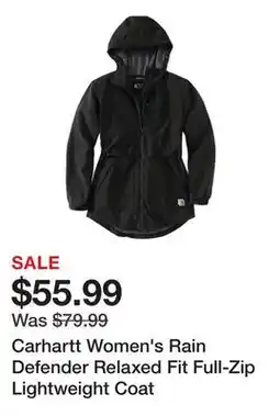 Tractor Supply Company Carhartt Women's Rain Defender Relaxed Fit Full-Zip Lightweight Coat offer