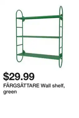 Ikea FÄRGSÄTTARE Wall shelf, green offer
