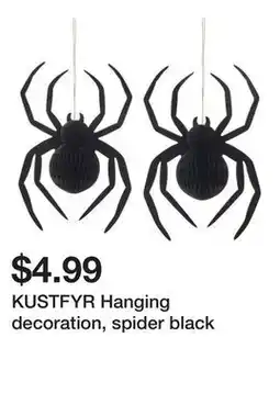 Ikea KUSTFYR Hanging decoration, spider black offer