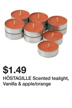 Ikea HÖSTAGILLE Scented tealight, Vanilla & apple/orange offer