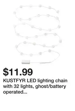 Ikea KUSTFYR LED lighting chain with 32 lights, ghost/battery operated indoor offer