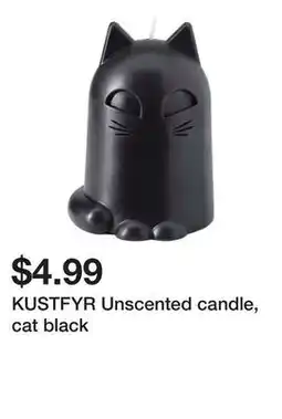 Ikea KUSTFYR Unscented candle, cat black offer
