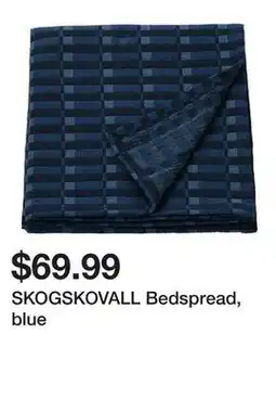 Ikea SKOGSKOVALL Bedspread, blue offer