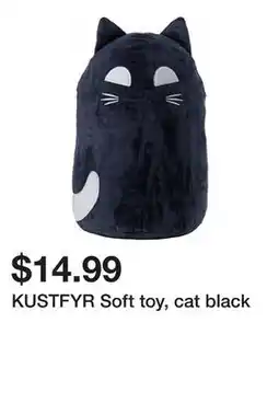 Ikea KUSTFYR Soft toy, cat black offer