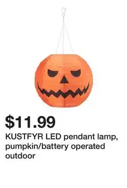 Ikea KUSTFYR LED pendant lamp, pumpkin/battery operated outdoor offer