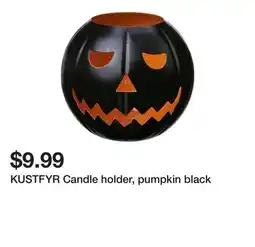 Ikea KUSTFYR Candle holder, pumpkin black offer