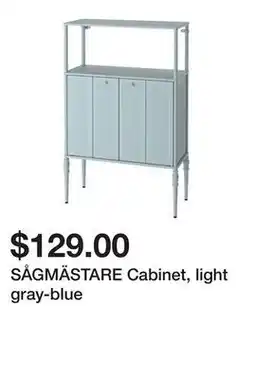 Ikea SÅGMÄSTARE Cabinet, light gray-blue offer