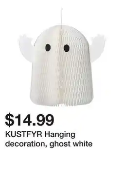 Ikea KUSTFYR Hanging decoration, ghost white offer