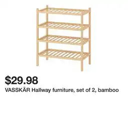 Ikea VASSKÄR Hallway furniture, set of 2, bamboo offer