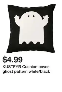 Ikea KUSTFYR Cushion cover, ghost pattern white/black offer