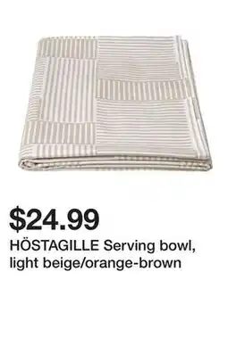 Ikea HÖSTAGILLE Serving bowl, light beige/orange-brown offer