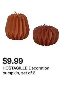Ikea HÖSTAGILLE Decoration pumpkin, set of 2 offer