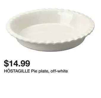 Ikea HÖSTAGILLE Pie plate, off-white offer