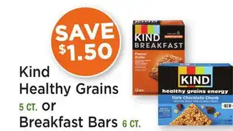 Heinen's Kind Healthy Grains 5 CT. or Breakfast Bars 6 CT offer