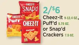 Heinen's Cheez-It 9-12.4 OZ., Puff'd 5.75 OZ. or Snap'd Crackers 7.5 OZ offer