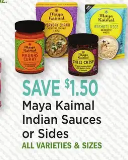 Heinen's Maya Kaimal Indian Sauces or Sides offer