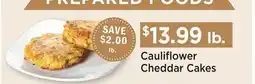Heinen's Cauliflower Cheddar Cakes offer