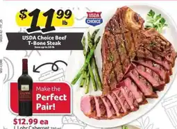 Winn Dixie USDA Choice Beef T-Bone Steak offer