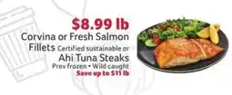 Winn Dixie Corvina or Fresh Salmon Fillets offer