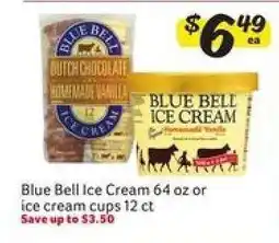 Winn Dixie Blue Bell Ice Cream offer