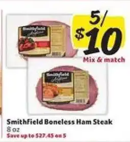Winn Dixie Smithfield Boneless Ham Steak offer