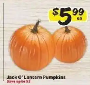 Winn Dixie Jack-O-Lantern Pumpkins offer