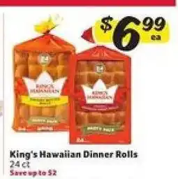 Winn Dixie King's Hawaiian Dinner Rolls offer