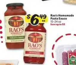 Winn Dixie Rao's Homemade Pasta Sauce offer