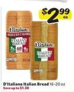 Winn Dixie D'Italiano Italian Bread offer