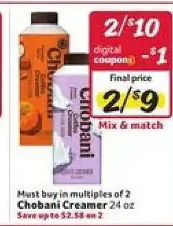 Winn Dixie Chobani Creamer offer