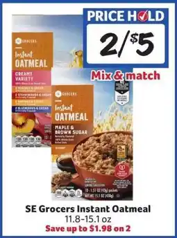 Winn Dixie SE Grocers Instant Oatmeal offer