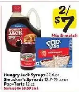 Winn Dixie Hungry Jack Syrups, Smucker's Spreads, Pop-Tarts offer