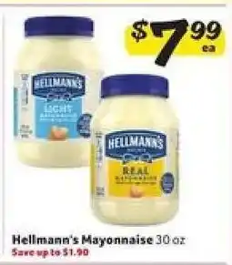 Winn Dixie Hellmann's Mayonnaise offer