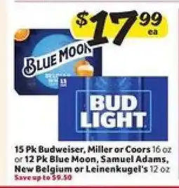 Winn Dixie Blue Moon/Bud Light offer