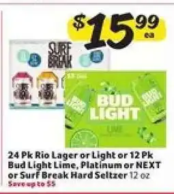 Winn Dixie Bud Light or Surf Break Hard Seltzer offer