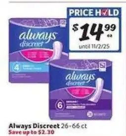 Winn Dixie Always Discreet offer