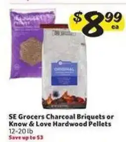 Winn Dixie SE Grocers Charcoal Briquets or Know & Love Hardwood Pellets offer