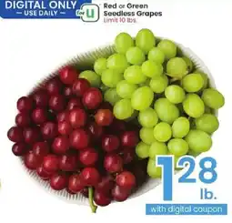 Albertsons Red or Green Seedless Grapes offer