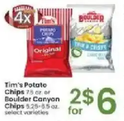 Albertsons Tim's Potato Chips or Boulder Canyon Chips offer