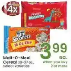 Albertsons Malt-O-Meal Cereal offer