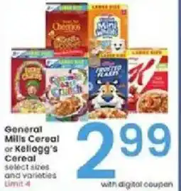 Albertsons General Mills Cereal or Kellogg's Cereal offer