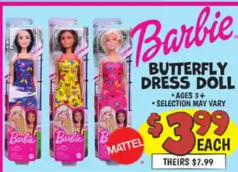 Ollie's BUTTERFLY DRESS DOLL offer